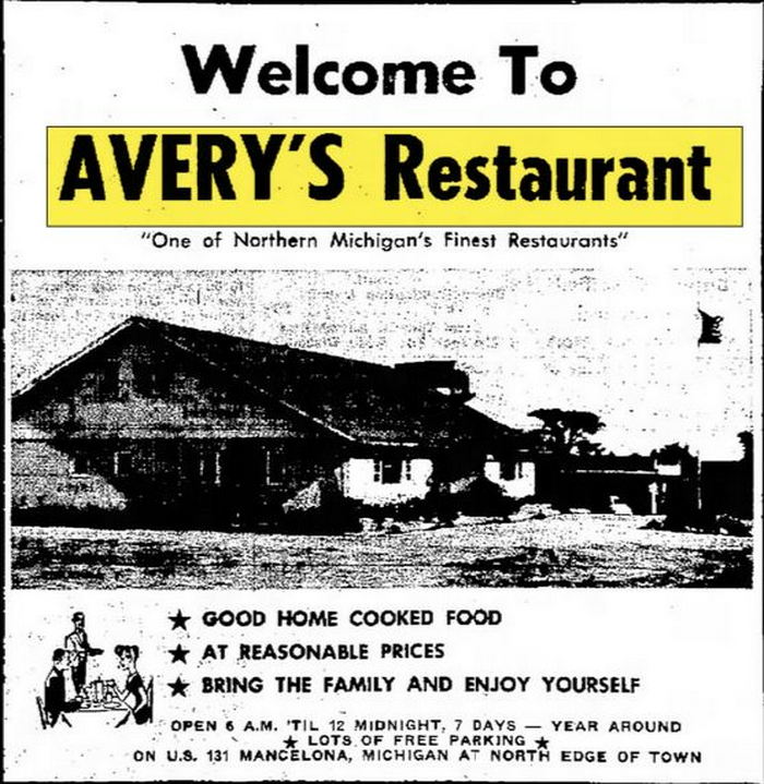 Averys Restaurant - June 1966 Ad (newer photo)